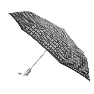 Totes Black White Eco Friendly Umbrella with Sun Protection